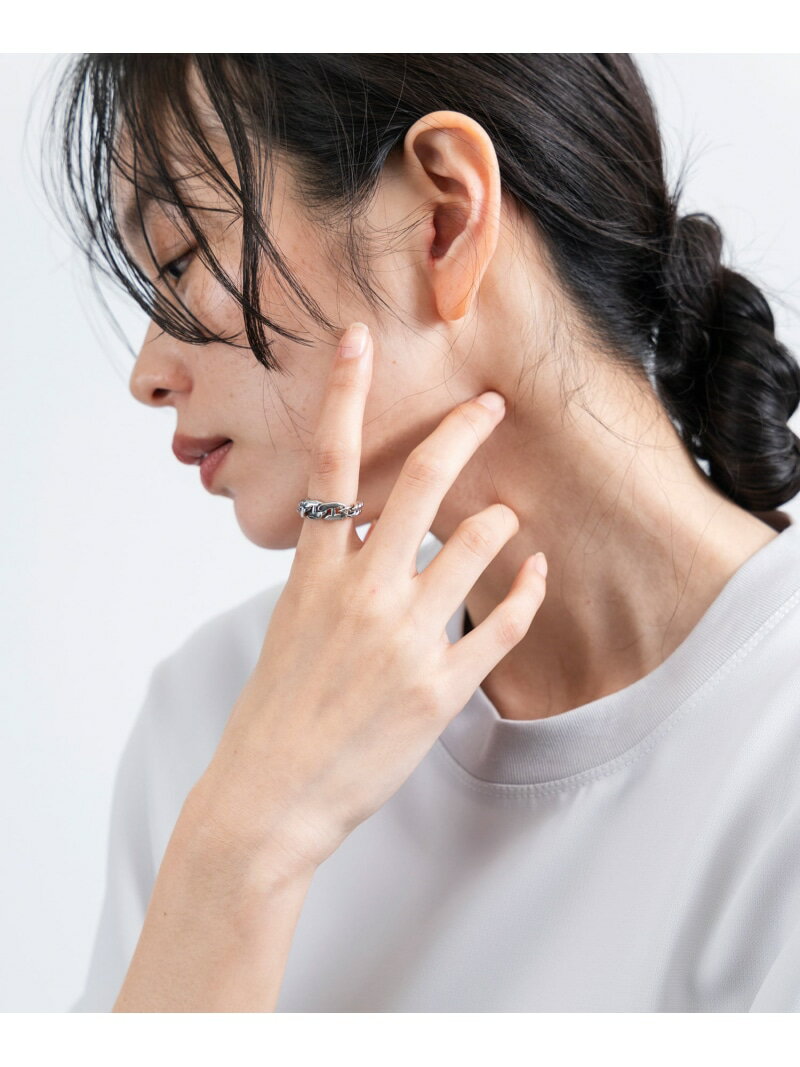 ital. from JUNRed / gradient chain ring JUNRed Wbh ANZT[Erv OEw Vo[[Rakuten Fashion]