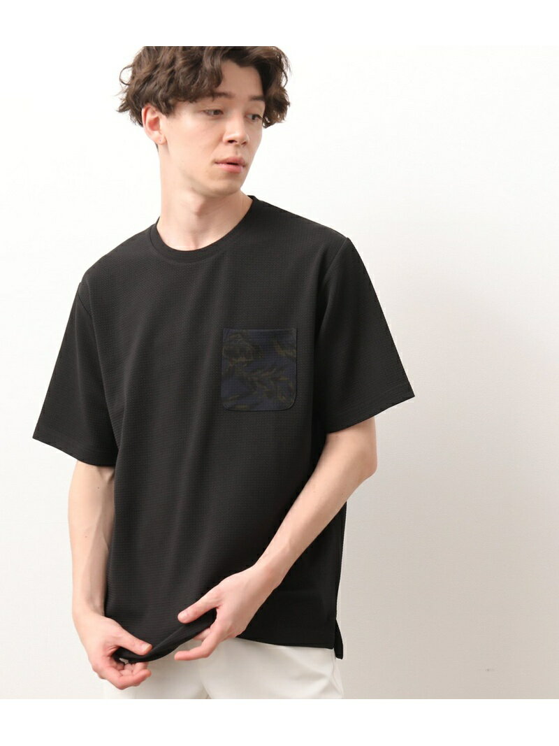 【SALE／28%OFF】【Wave Waffle/ウェーブワッフル】ポケットTシャツ JUNRED ジュン スタンダード ピックス トップス カットソー・Tシャツ カーキグリーン ブラック ネイビー ホワイト グレー【RBA_E】[Rakuten Fashion]