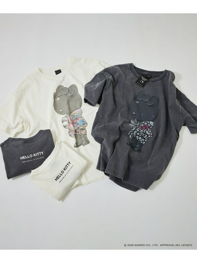 Rakuten - 【HELLO KITTY BLACK別注】HELLO KITTY MULTI HOODIE Tシャツ LE CERCLE par rope' HOMME ジュン スタンダード ピックス トップス カットソー・Tシャツ グレー ホワイト【送料無料】[Rakuten Fashion]