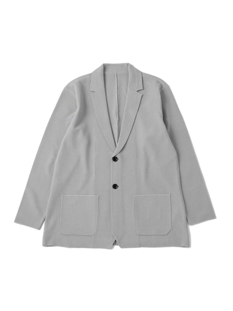Tailored Jacket - ライトニットジャケット/セットアップ対応 JUN STANDARD PICKS ジュン スタンダード ピックス ジャケット・アウター テーラードジャケット・ブレザー ネイビー グレー【送料無料】[Rakuten Fashion]