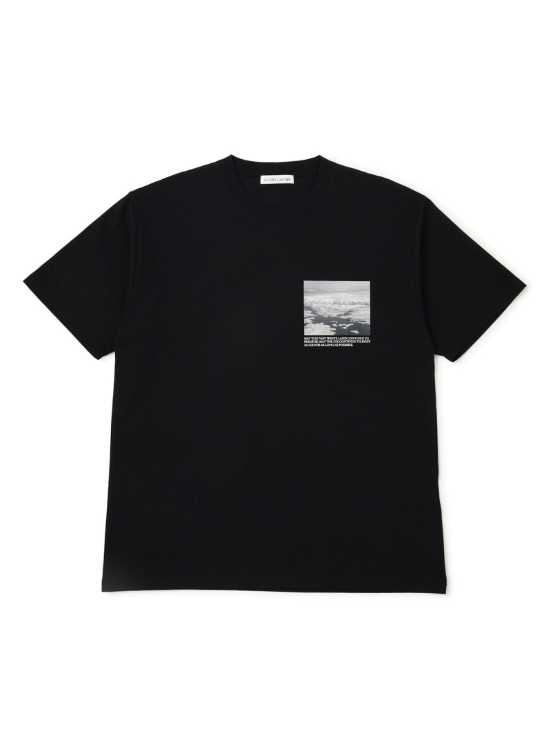 Rakuten - GreenlandフォトグラフィックショートスリーブTシャツ LE CERCLE par rope' HOMME ジュン スタンダード ピックス トップス カットソー・Tシャツ ブラック ホワイト【送料無料】[Rakuten Fashion]