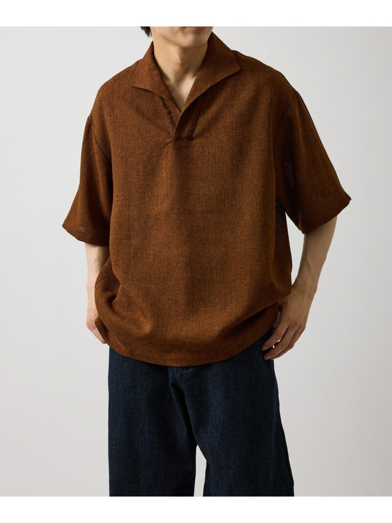 Rakuten - イタリアンカラースキッパープルオーバー LE CERCLE par rope' HOMME ジュン スタンダード ピックス トップス ポロシャツ ブラック【送料無料】[Rakuten Fashion]