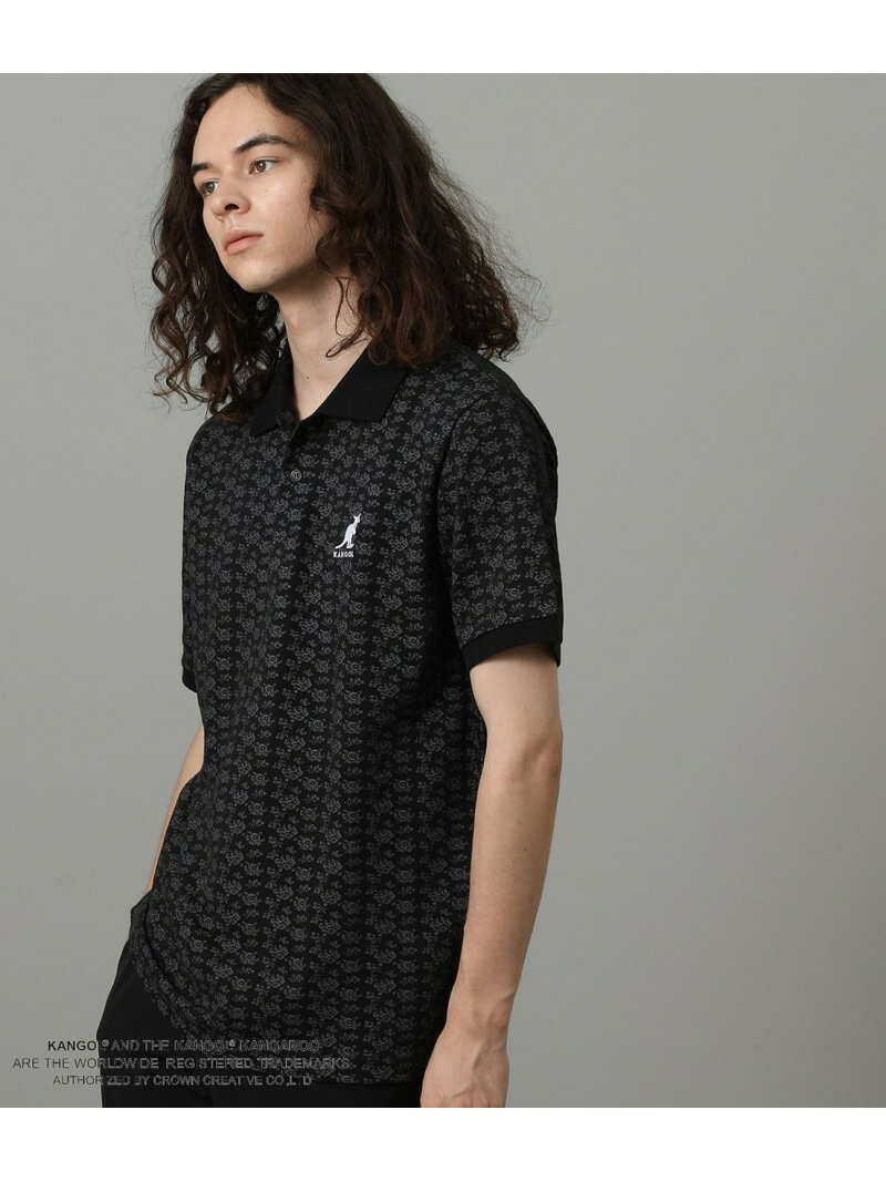【SALE／59%OFF】【KANGOL】別注総柄フラワーポロ JUNRED ジュン スタンダード ピックス トップス ポロシャツ ブラック ネイビー ホワイト【RBA_E】[Rakuten Fashion]