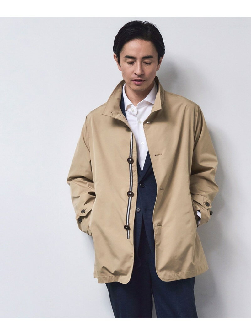 Rakuten - 撥水パラシュートボタンスタンドコート JUN STANDARD PICKS ジュン スタンダード ピックス ジャケット・アウター トレンチコート ベージュ ブラック【送料無料】[Rakuten Fashion]