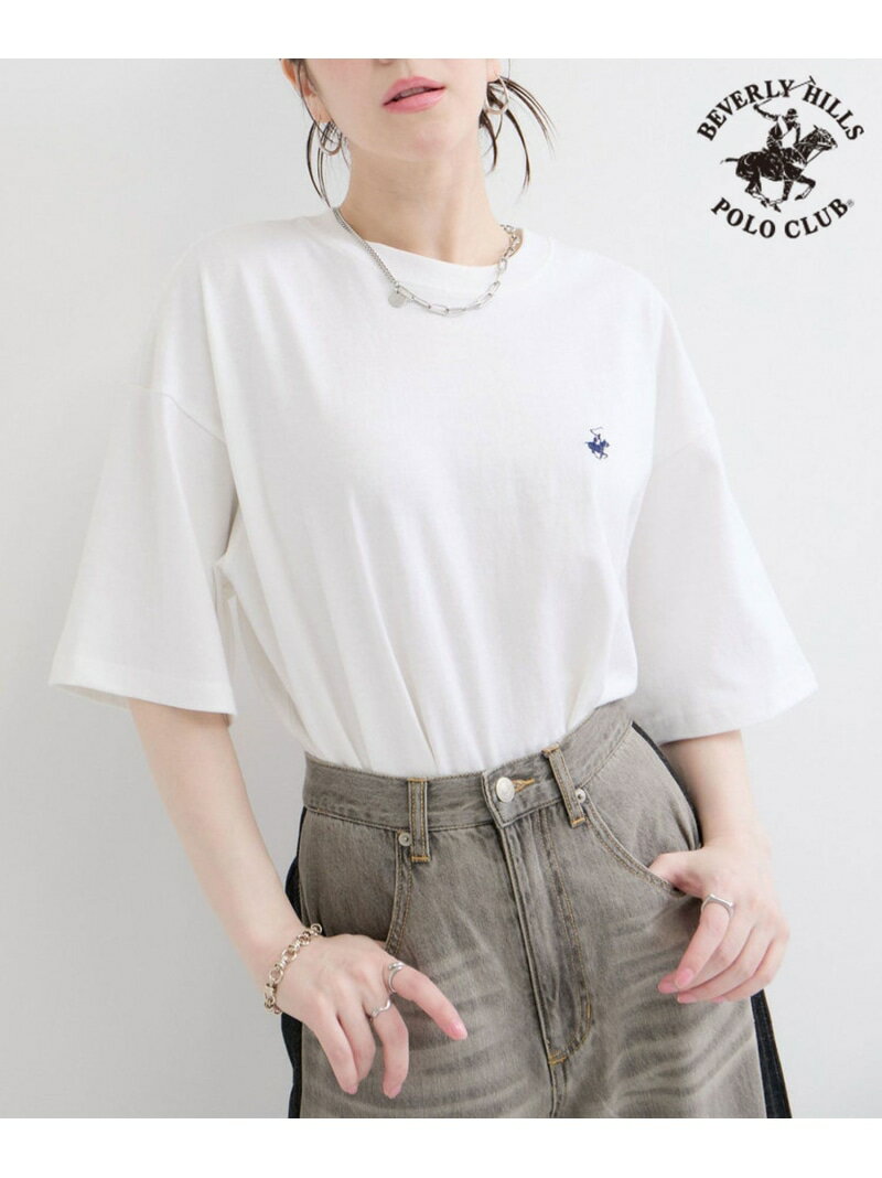 乐天商城 - 【BEVERLY HILLS POLO CLUB】1ポイント刺繍Tシャツ LE CERCLE par rope' HOMME ジュン スタンダード ピックス トップス カットソー・Tシャツ ネイビー ホワイト ブラック[Rakuten Fashion]