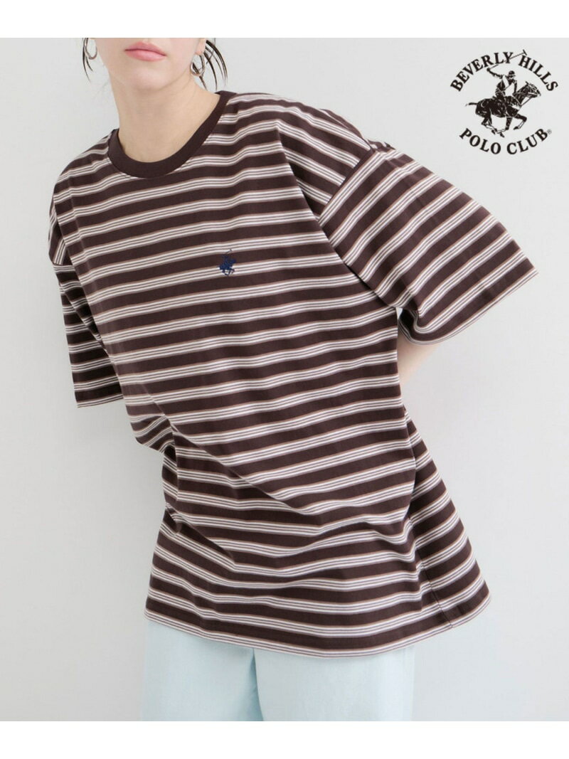 Rakuten - 【BEVERLY HILLS POLO CLUB】1ポイント刺繍ボーダーTシャツ LE CERCLE par rope' HOMME ジュン スタンダード ピックス トップス カットソー・Tシャツ ブラック[Rakuten Fashion]