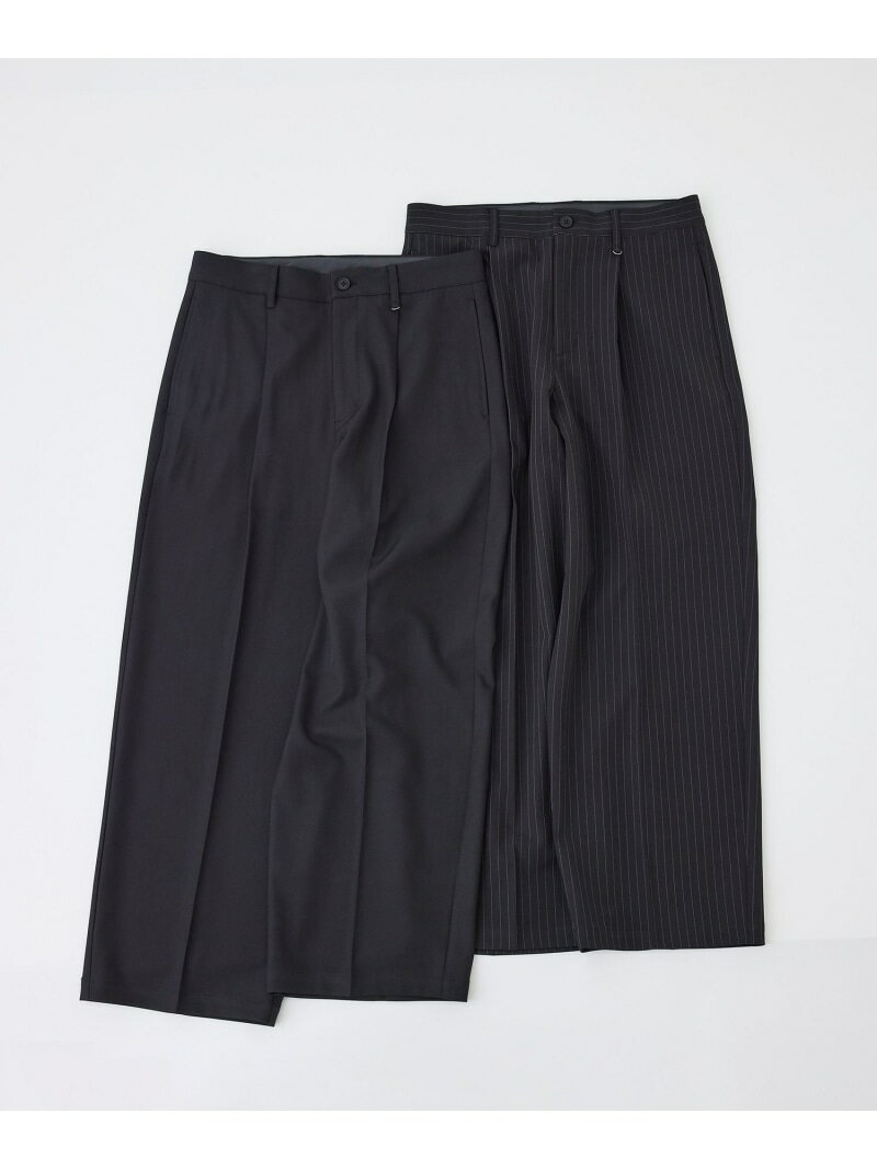 Rakuten - アソートドレスワイドパンツ LE CERCLE par rope' HOMME ジュン スタンダード ピックス パンツ スラックス・ドレスパンツ ブラック【送料無料】[Rakuten Fashion]
