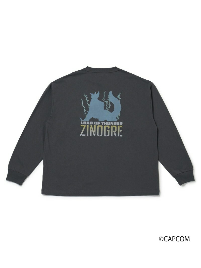 【SALE／60%OFF】【MONSTER HUNTER*j.n.r.d】ジンオウガ ロングスリーブTシャツ j.n.r.d ジュン スタンダード ピックス トップス カットソー・Tシャツ ホワイト グレー【RBA_E】[Rakuten Fashion]