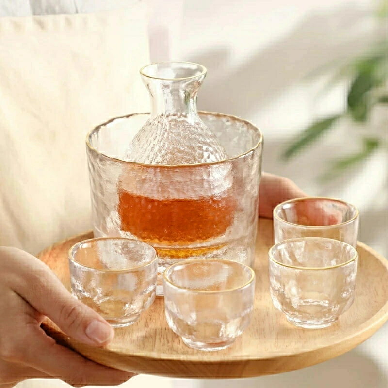 酒器セット 6点 冷酒器 耐熱ガラス製 徳利 杯 おちょこ 冷酒グラス 日本酒 熱燗 冷酒 6点セット ガラス 酒器セット 耐熱 熱燗 冷酒グラス 保温 徳利 杯 おちょこ 日本酒 6点セット 耐熱 熱燗 冷酒グラス 贈り物 冷酒グラス セッ 2