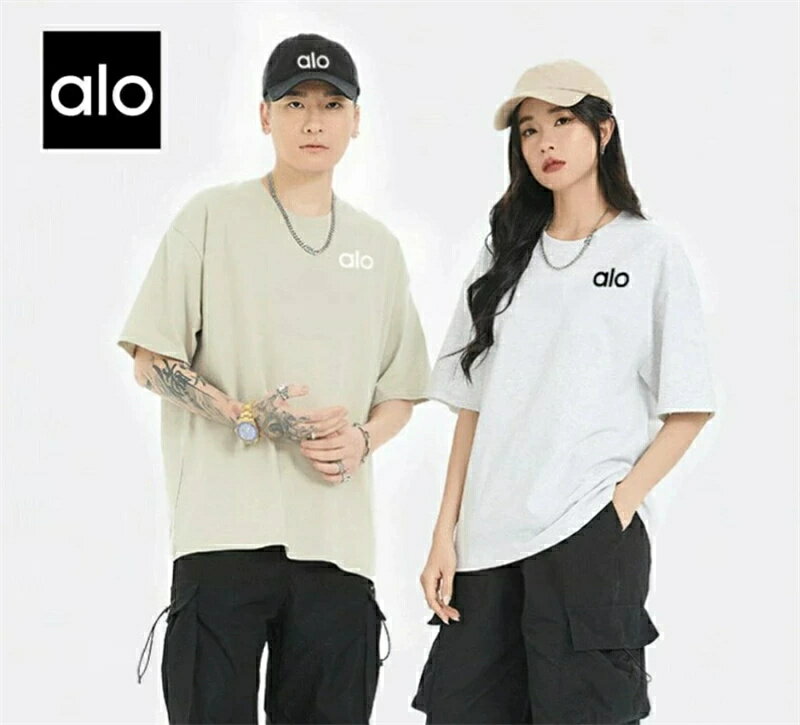 ★ ALO Yoga ★半袖 tシャツ レディース カジュアル おしゃれ ゆったり カットソー 黒 白 大きいサイズ 春夏 薄手 プリント ロゴT ワンポイント ラウンドネック ミドル丈 ストレッチ カラフル 普段着 デイリー 着まわし 通勤 通学 アウトドア フェス 買い物 学生 大人