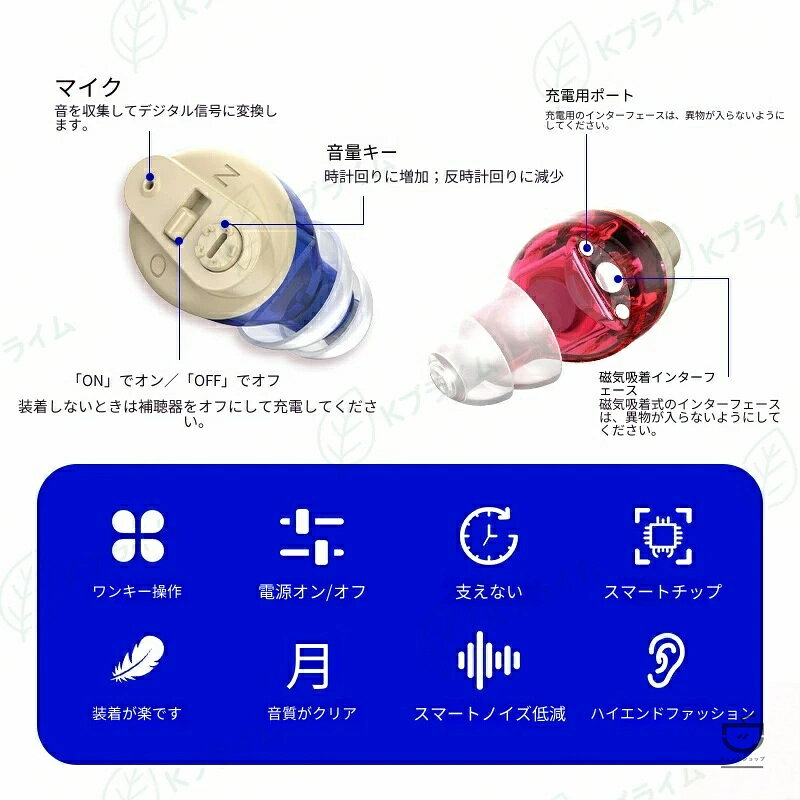 集音器 高齢者 しゅうおんき4段階音量調整 簡単操作 音声拡聴器 3g軽量設計 コンパ...