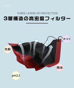 【送料無料 】 マスク カラーマスク 血色マスク 個包装 大人用 不織布マスク 不織布3層式 男女兼用 ウイルス 12色 50枚 使い捨てマスク
