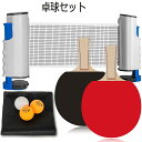 卓球 ラケット セット 卓球ネット セット ラケット2本 ピンポン球3個 伸縮ネット 収納袋付き 手軽 簡単設置 セット ポータブル スポーツトイ 子供 大人 ...