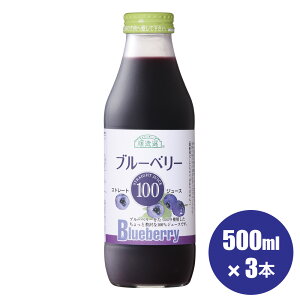 【 ポイント7倍 2/19 20:00〜2/24 1:59】無添加 果汁100% ブルーベリー 100 ジュース 500ml×3本入りセット 順造選 ストレート ブルーベリージュース 100％