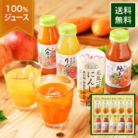 ジュースギフト 野菜ジュース【100％】健康野菜ジュース 10本セット 送料無料 ジュース 詰め合わせ ギフト お中元 健康 (にんじん(紙容器)195g×5本、人参りんご、りんご汁、純トマト)【180_10】