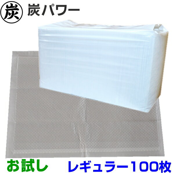 お試し炭パワー！消臭ペットシーツ　レギュラ100枚　国産[送料無料]