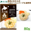 北の極　鶏肉とおからのヘルシーハンバーグと温野菜　北海道産原材料100%：犬用レトルトフード