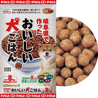 マイビット8キロ1歳からの成犬用　おいしいいぬごはんペットライン：ドッグフード【送料無料】