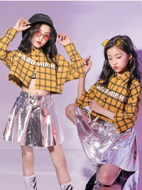4種類お選べる!キッズダンス衣装セットアップ女の子ダンス衣装ガールズチアダンススカートパンツ上下セットキッズダンス衣装ヒップホップ衣装