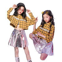 4種類お選べる!キッズダンス衣装セットアップ女の子ダンス衣装ガールズチアダンススカートパンツ上下セットキッズダンス衣装ヒップホップ衣装