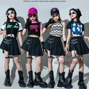 黒白 青 バラ色 キッズ ダンス衣装 セットアップ 発表会 応援団 タンクトップ スカート 女の子 おしゃれ へそ出し ガールズグループ ダンス シリーズ 4型お選べる 子供服 ヒップホップ ジャズダンス 韓国 k-pop 衣装 ストリート 演出服 練習着 イベント