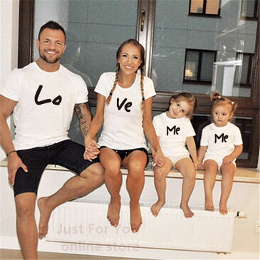親子ペアルック ロンパース パパ ママと子ども お揃い 服 ペア カップル ペアルック 親子 ペアルック 赤ちゃん シャツ 親子ペア ペアtシャツ リンクコーデ