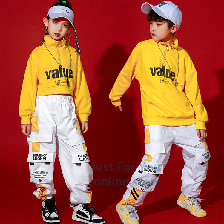 ダンス 衣装 ヒップホップ キッズダンス衣装 セットアップ ボーイズ 女の子 おしゃれ キッズダンス衣装 へそ出し ガールズ ステージ衣装 トップス パンツ 上下 演出服 舞台服