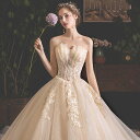 花嫁 ウエディングドレス 二次会ドレス 結婚式 格安 ウエディングドレス 披露宴 二次会 結婚式 イベント 演奏会 発表会 フォーマルドレス 編み上げタイプ 白 オシャレ 高級感 海外挙式 ウエディングドレス 花嫁 刺繍 チュールスカート(4)
