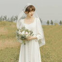 ウェディングドレス 花嫁 wedding dress 長袖 二次会 前撮り ドレス ホワイト 白 海外挙式 サテン シンプル パーティードレス 結婚式 成人式 ...