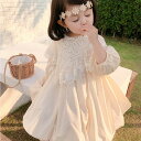 ワンピース キッズ 子供服 女の子 春服 長袖 レースワンピース 子供ドレス 子ども服 ベビー服 キッズワンピース 女児 お姫様 おしゃれ 可愛い カジュアル