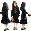キッズ 子供 黒 ワンピース 長袖 春 秋 冬 韓国子供服 フォーマル 子どもドレス 女の子 合唱団 七五三 キッズ ワンピース ベビードレス 可愛い 法事会 発表会 受験用 キッズ ワンピース 可愛い