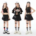 ［夏・新品］キッズダンス衣装 チアガール シャツ スカート 女の子ギンガム 子供服 ヒップホップ ダンス衣装 派手 ストリート B系 原宿系 ステージ衣装 レッスン ダンスウェア 発表会 応援団 舞台服 人気 舞台効果抜群人気 おしゃれ 110～180