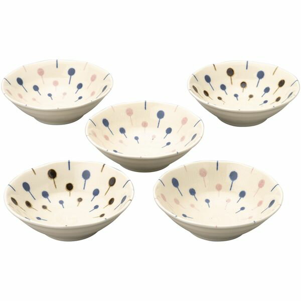 【香典返し 送料無料】 食器 ギフト 鉢 盛鉢 煮物鉢 5P セット 詰め合わせ POP 水玉 かわいい おしゃれ..