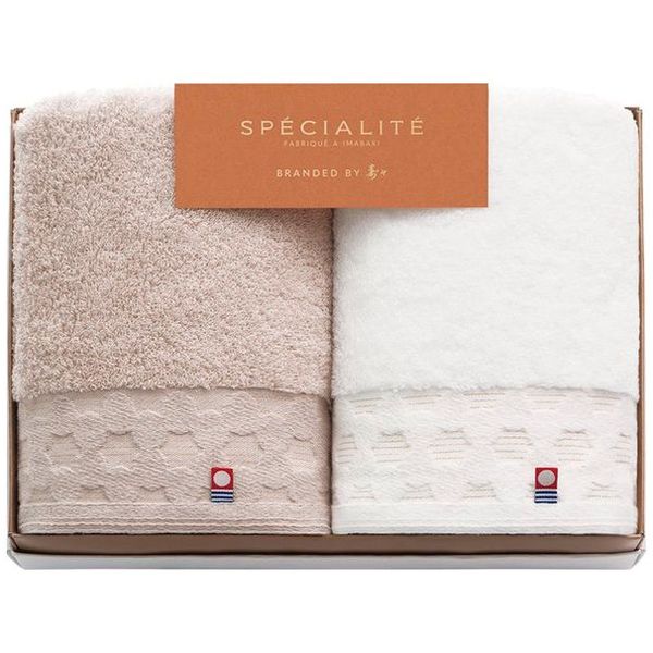 【香典返し 送料無料】 今治タオル ギフト フェイスタオル 2P セット 詰め合わせ SPECIALITE 高品質 日本製 無地 吸水 引き出物 四十九日 引出物 お返し 喪中 法事 お供え物 満中陰志 忌明け 49日 挨拶状 粗供養 品物 お礼 66344