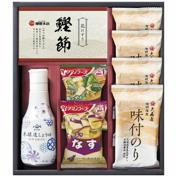 【香典返し 送料無料】 調味料 ギフト 醤油 しょうゆ ヤマサ 味付のり 味付海苔 鰹節 味噌汁 セット 詰め合わせ 大森屋 惣菜 食品 食べ物 引き出物 四十九日 引出物 お返し 喪中 法事 お供え物 満中陰志 忌明け 49日 挨拶状 粗供養 品物 お礼 NYO-BE