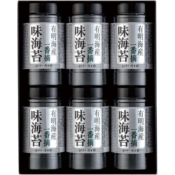 ●商品名/有明海産 一番摘み 味付のり 6本詰合せ●商品内容/有明海産 一番摘 味海苔(8切4枚10袋)×6●箱サイズ/約28.5×23.1×8cm●賞味期限/製造日より1年●アレルゲン/小麦・大豆栄養豊富で干満差の激しい独自の地形に恵まれ...