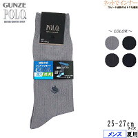 GUNZE(グンゼ)POLO(ポロ)メンズ ソックス COOL 接触冷感 夏用 PBR027[25-27サイズ]
