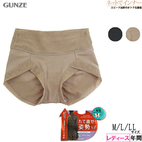 GUNZE(グンゼ)Tuche(トゥシェ)ACTIBALANCE ショートガードル たて直せ！姿勢 年間 JG1000H[M、L、LLサイズ]