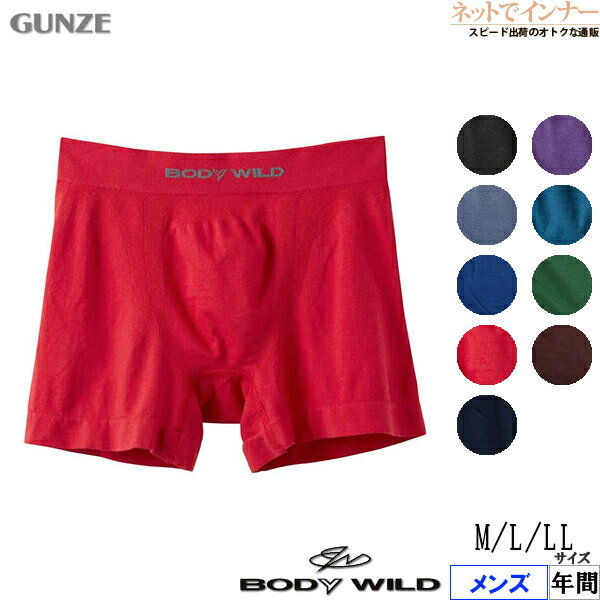 GUNZE(グンゼ)BODYWILD メンズ ボクサーブリーフ(前とじ) 3D-BOXER 無地(1) 年間 BWS851J