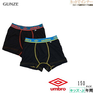 GUNZE(グンゼ)umbro男児ボクサーブリーフ(前あき) 2枚セット メッシュ 150cm 年間 UB90752[150サイズ]