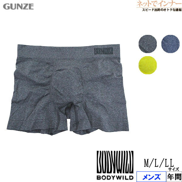 Gunze - グンゼ BODYWILD メンズ ボクサーパンツ(前とじ) 3D-BOXER 杢調 年間 BWS891N[M、L、LLサイズ]