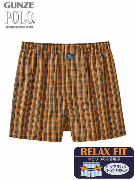 グンゼ POLO(ポロ) メンズ トランクス(前あき) チェック柄 年間 PBM876[M、L、LLサイズ]