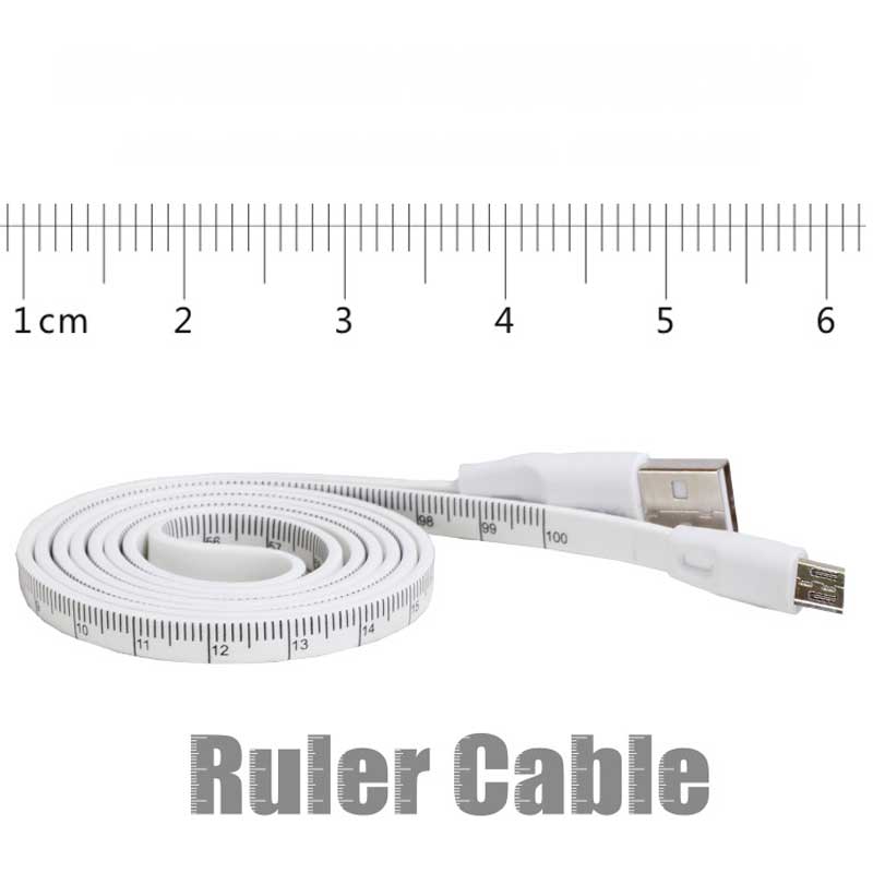 【メール便送料無料】メジャー式 メジャー付き　ruler　Lightning iphone 充電 micro usb ケーブル USBケーブル Galaxy S8/S8+ ケーブル 充電器 急速充電 高速データ転送 高耐久 断線防止 1.2m iphoneX iphone8 便利グッズのお店ジャストジャパン