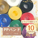 【LINE登録で300円クーポン配布中!】 よりどり3個セット 全10色 カラーPPバンド 15mm×100mハンドメイド 手芸 手作り 手づくり 手仕事 手し...