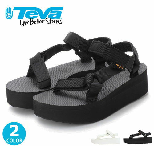 【TEVA】FLATFORM UNIVERSAL ブラック ホワイト 白 黒 厚底 テバ サンダル フラットフォーム ユニバーサル レディース おしゃれ 贈り物...