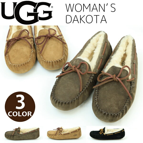 楽天セントラルシューズ【UGG】 DAKOTA ダコタ レディース ムートン シューズ シープスキン 5612 婦人 モカシン 婦人靴 暖かい 冬 ふわふわ もこもこ 暖かい靴 レディースシューズ アグ レディース靴 可愛い カジュアルシューズ おしゃれ カジュアル リボン 室内 屋外 室内靴 ルームシューズ