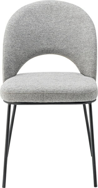 パーソナルチェア 約幅46cm グレー スチール ポリエステル リビング インテリア家具 生活家具 組立品 1人掛け 椅子 いす 一人用 スチール 脚 ブラック 黒 ファブリック 布 背もたれ 丸み 包み込む シンプル ナチュラル 北欧 オシャレ スチール(粉体塗装) ポリエステル [2]