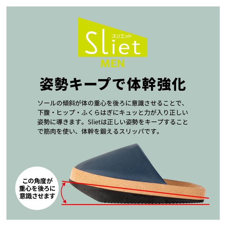 スリエットMEN ルームシューズ スリッパ 健...の紹介画像2