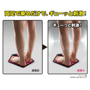 フットエクサペンタゴン 健康器具 トレーニング エクササイズ 簡単 手軽 乗るだけ 電気の刺激 電気 EMS 筋肉収縮運動 すね ふくらはぎ 足裏 年齢問わず 性別問わず