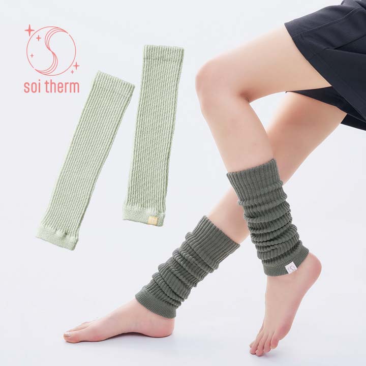 Soi Therm レッグウォーマー レディース 脚 足 あったか ルームソックス ふんわり 柔らか 温活 イフミック 温泉成分 血行促進 冷え 防寒 足元 むくみ 冷房 対策